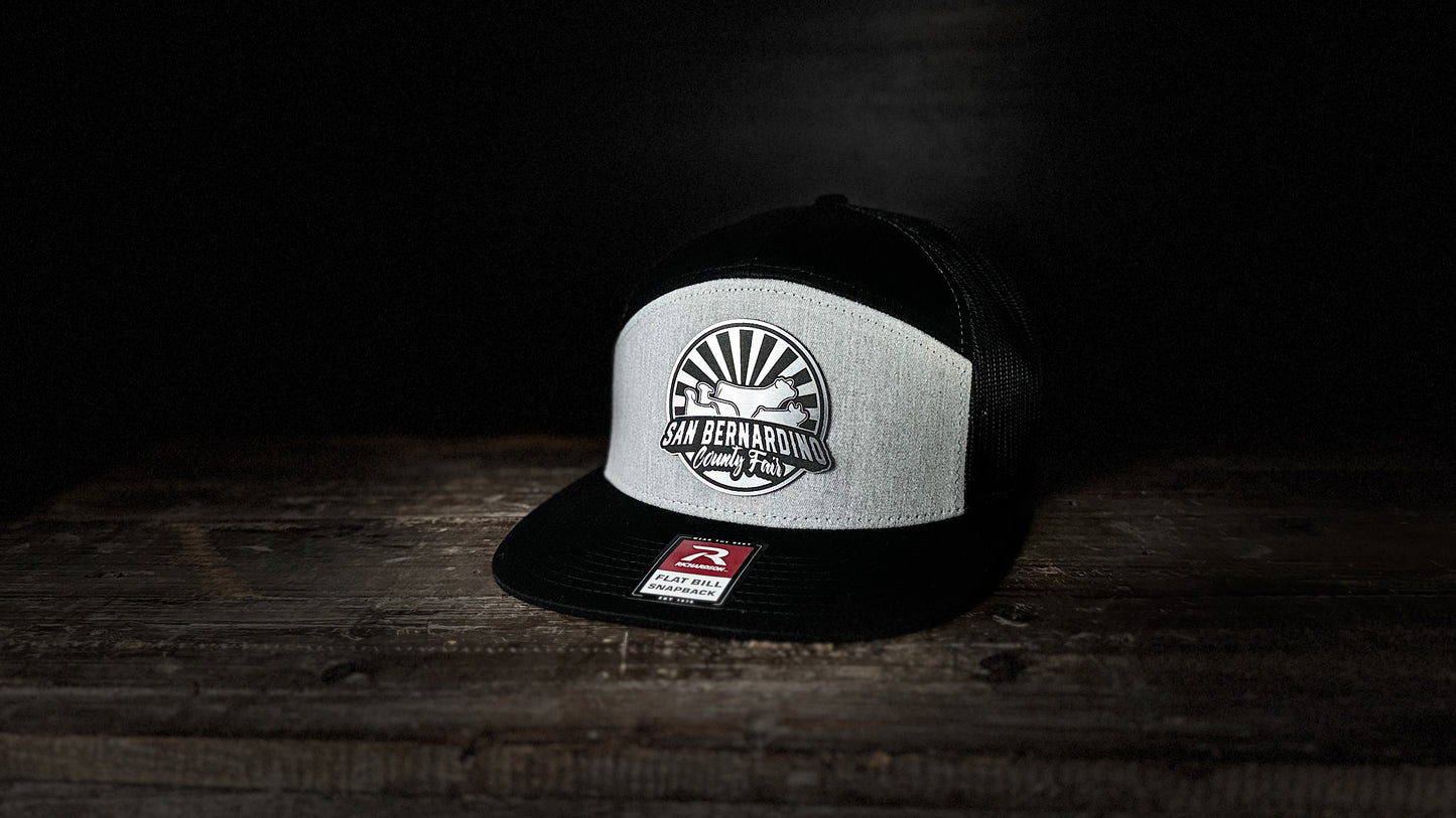 RICHARDSON FLATBILL GREY/BLACK PATCH CAP - SBC